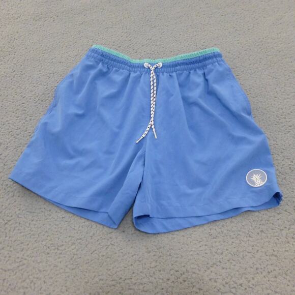 Chubbies Swim Trunks Mens Medium Mesh Lined 5.5" Blue Drawstring Beach Preppy - Picture 1 of 13